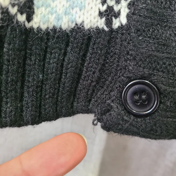 Vintage Black and White Knit Cardigan‎ - Picture 5 of 6